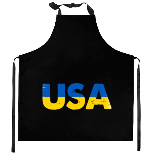 I Stand with Ukraine Ukraine Flag Kitchen Aprons