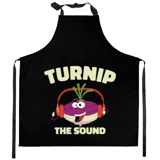 Music Turnip Party Music Lover Vegetable Kitchen Aprons