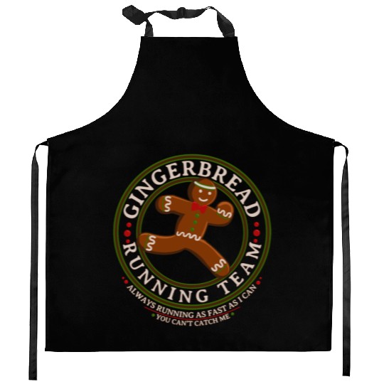 Christmas Gingerbread Running Team Kitchen Aprons