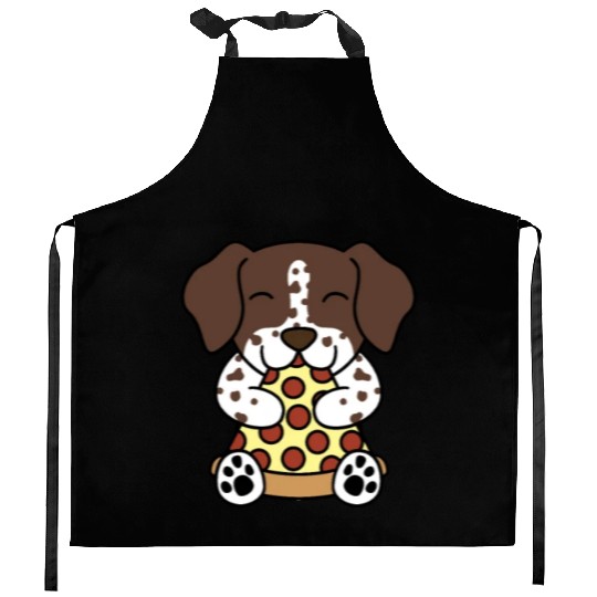 German Shorthaired Pointer Pizza Lover Kitchen Aprons