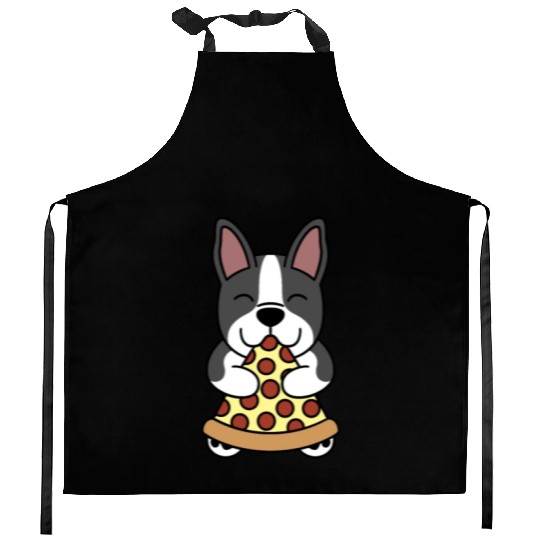 Boston Terrier Pizza Lover Kitchen Aprons