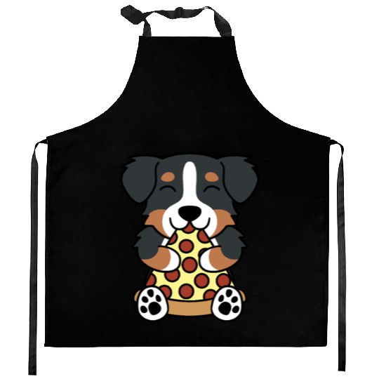 Bernese Mountain Dog Pizza Lover Kitchen Aprons