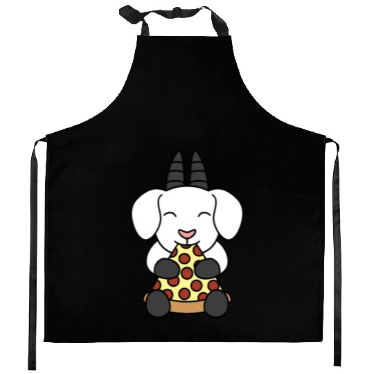 Goat Pizza Lover Kitchen Aprons