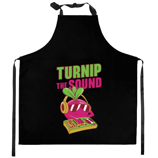 Music Turnip Party Music Lover Vegetable Kitchen Aprons
