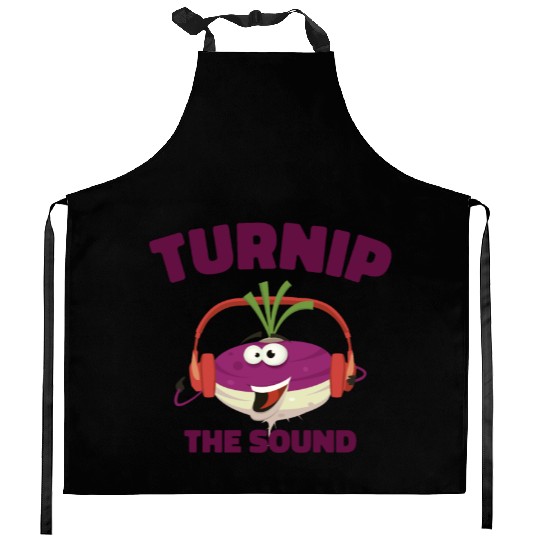 Music Turnip Party Music Lover Vegetable Kitchen Aprons