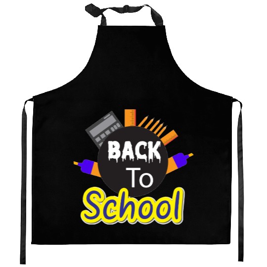 education back to school elements Kitchen Aprons
