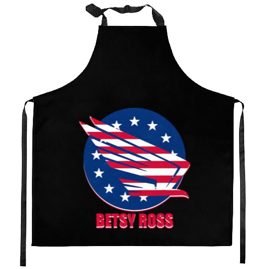 Patriotism USA Betsy Ross Flag Stars Stripes Eagle Kitchen Aprons
