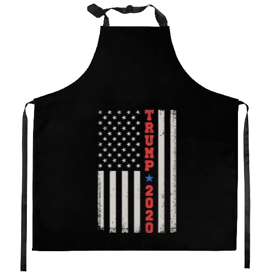 Kitchen Aprons Vintage US Flag Vertical Stars Stripes