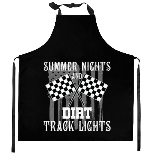 Summer Nights Dirt Track Lights Kitchen Aprons Racing Motoc