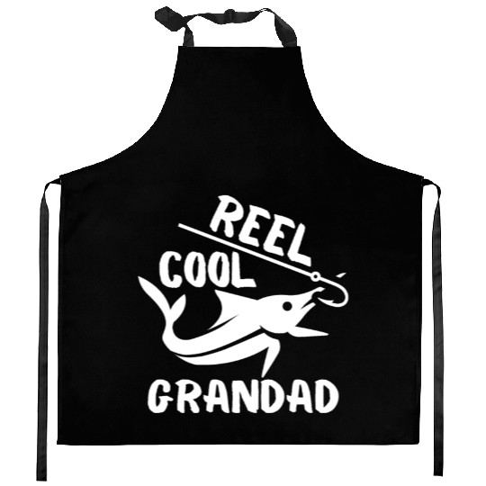 REEL COOL GRANDAD, FISHERMAN, GRANDPA Kitchen Aprons