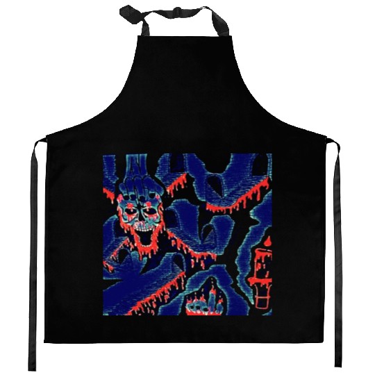dia de los muertos, Skull Labyrinth, Halloween, Kitchen Aprons