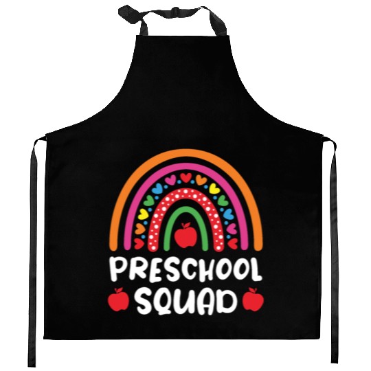 Preschool Squad Rainbow Back to School Kitchen Aprons
