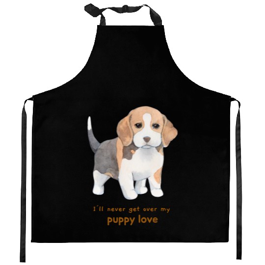 I'll Never Get over my Puppy Love. Adorable Beagle Kitchen Aprons