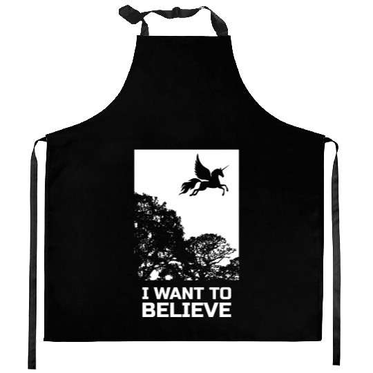 Unicorn I Want To Believe UAP Outfit Alien Ufo Kitchen Aprons