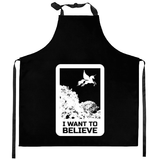 Unicorn "I Want To Believe" UAP Outfit Alien Ufo Kitchen Aprons