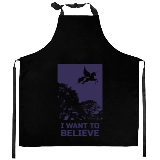 Unicorn "I Want To Believe" UAP Outfit Alien Ufo Kitchen Aprons