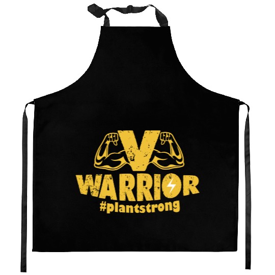 V Warriors vegans #plantstrong Kitchen Aprons