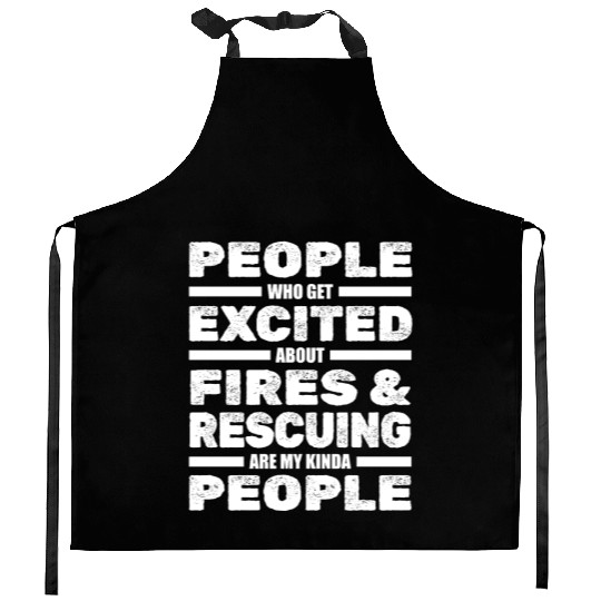 Firefighter Fireman Thin Red Line Kitchen Aprons