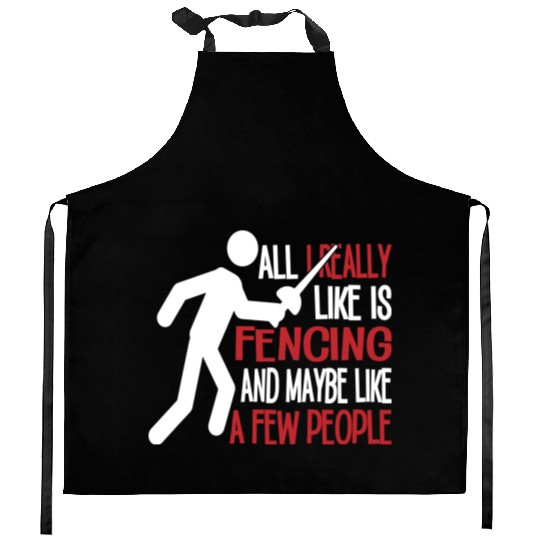 Really Like Fencing And A Few People Kitchen Aprons