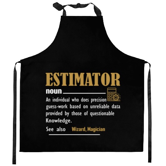 Estimator Definition Funny Gift For Job Titles Kitchen Aprons