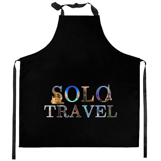 in love with solo travel, in all seasons Kitchen Aprons