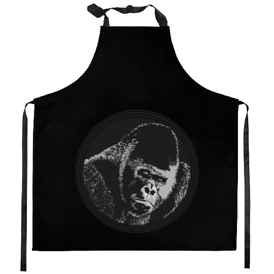Gorilla ape Kitchen Aprons