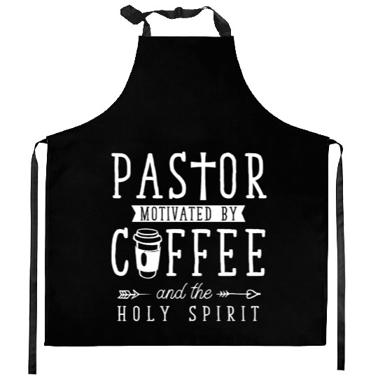 Funny Pastor Coffee Lover Religious Dad Kitchen Aprons