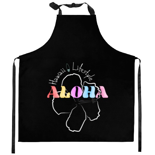 Aloha Flower Surfing and Lifestyle Kitchen Aprons