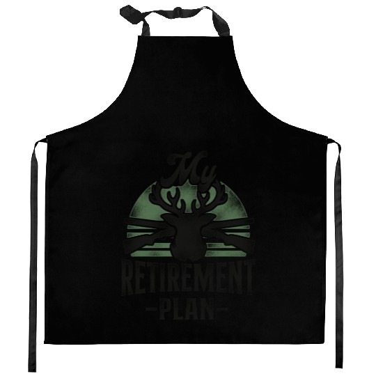Buck Deer Hunting Hunter Retired Kitchen Aprons