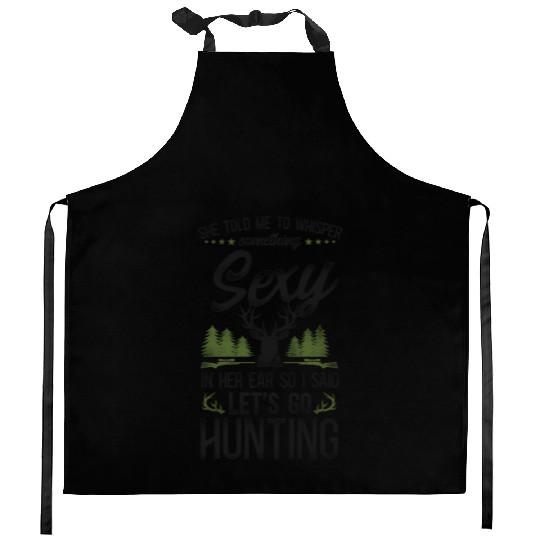 Buck Deer Hunting Hunter Vintage Kitchen Aprons