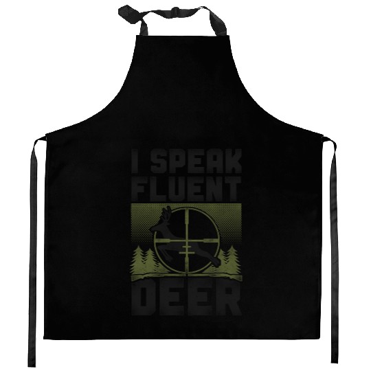 Buck Deer Hunting Hunter Vintage I Kitchen Aprons