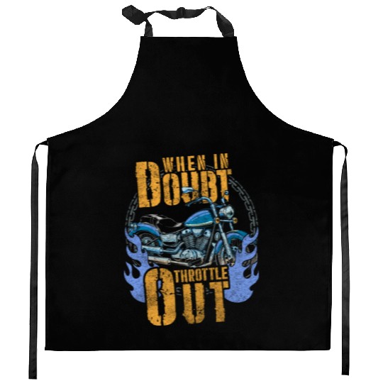 Motorcyclist Chopper Supermoto Cross Kitchen Aprons