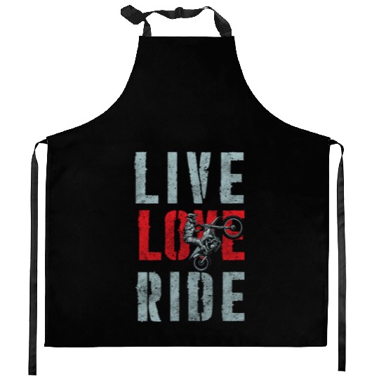 Biker Hard Rock Racing Motocross Kitchen Aprons