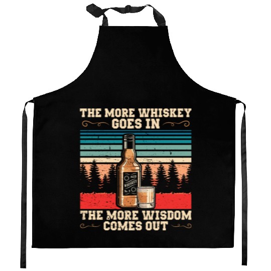 The More Whiskey Goes In | Bourbon Drinker Kitchen Aprons