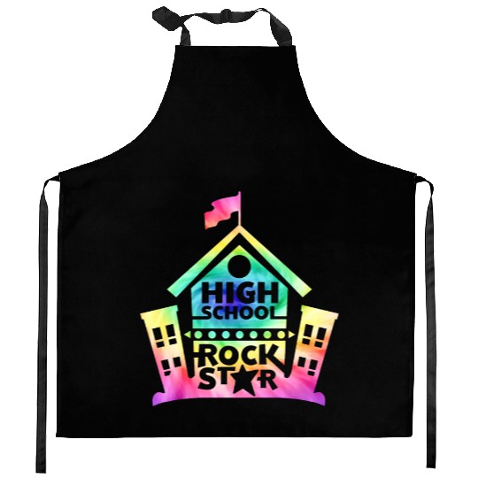 High School Rock Star Back to School Kitchen Aprons
