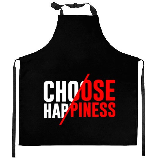 Choose Happiness Kitchen Aprons