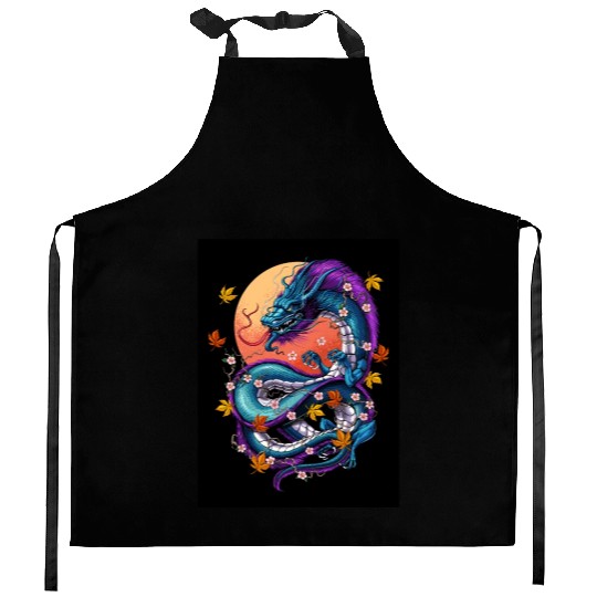 Japanese Dragon Kitchen Aprons