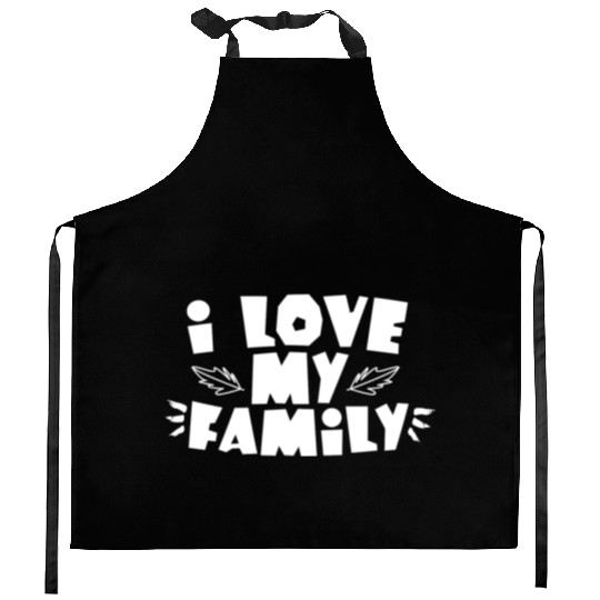 I Love My Family Reunion Gathering Families Kitchen Aprons