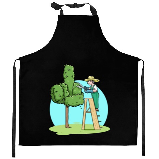 Garden Gardener Cut Hedge Middle Finger Gardening Kitchen Aprons
