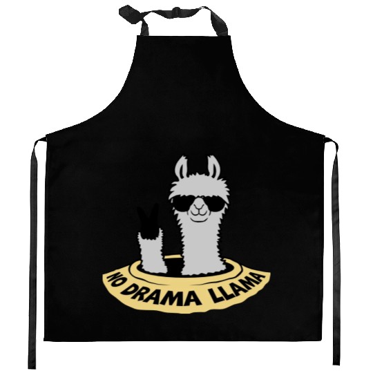 floor hole peace llama Kitchen Aprons
