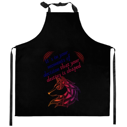 Love Moments Of Decision That Your Destiny Shaped Kitchen Aprons