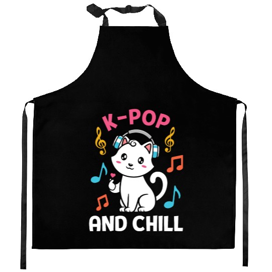 kpop and chill k pop music, korean pop music Kitchen Aprons