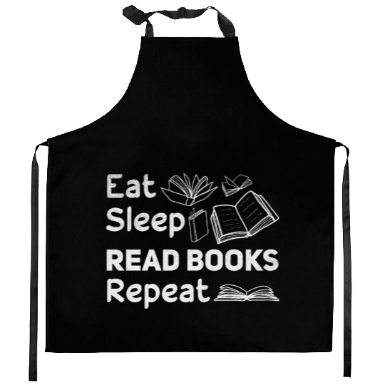 Eat Sleep Read Books Repeat Bookworm Book Lover Kitchen Aprons