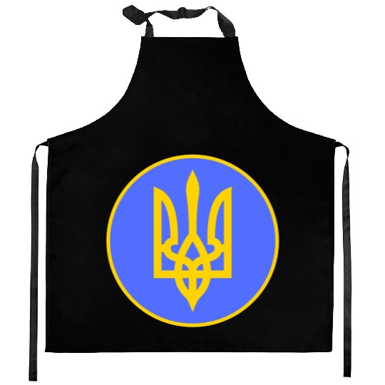 Ukraine trident Kitchen Aprons