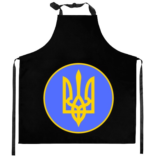 Ukraine trident Kitchen Aprons