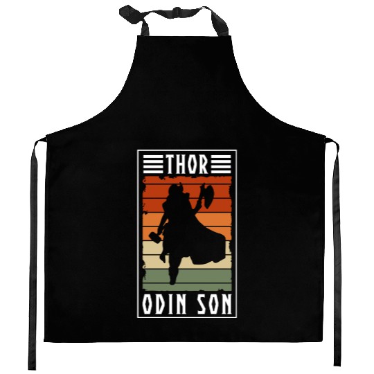 Thor Norse Runes Mythology Hammer Valhalla Gods Kitchen Aprons