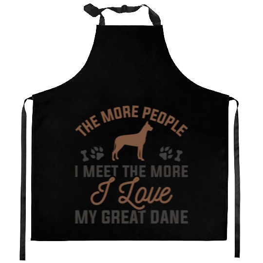 I Love My Great Dane Kitchen Aprons