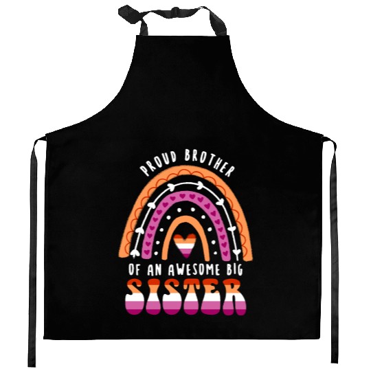 Proud Brother Awesome Big Sister Lesbian Kitchen Aprons