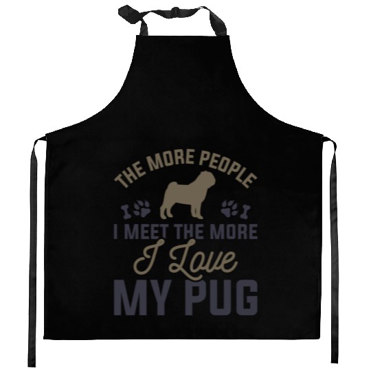I Love My Pug Kitchen Aprons