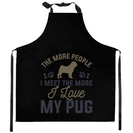 I Love My Pug Kitchen Aprons